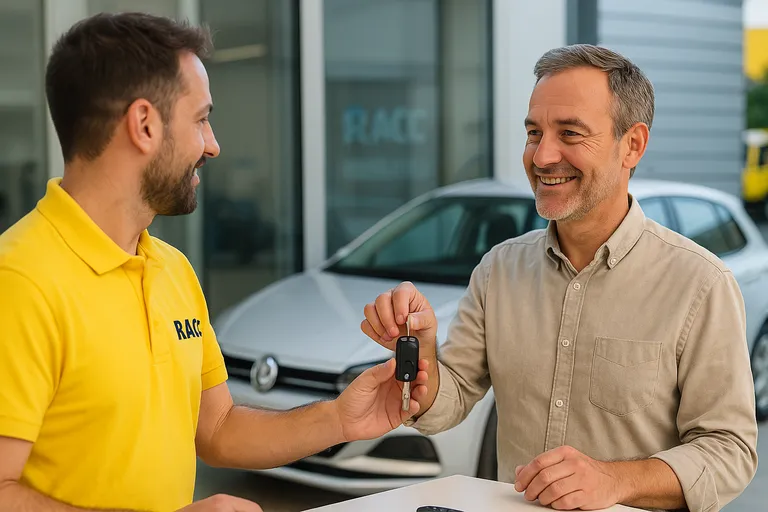 Socio del RACC recibe coche de sustitución.