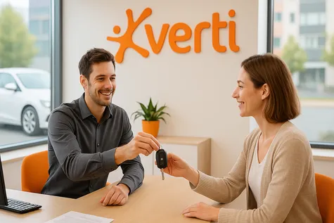 Entrega de coche sustitución en oficina de Verti Seguros.