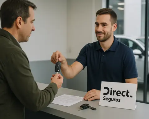 Cliente gestionando coche de sustitución con su compañía: Direct Seguros.