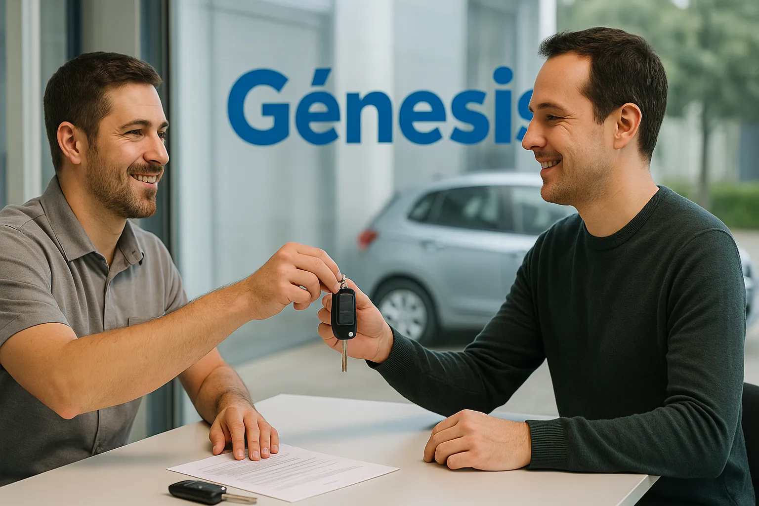 Entrega de coche de sustitución de Génesis Seguros.