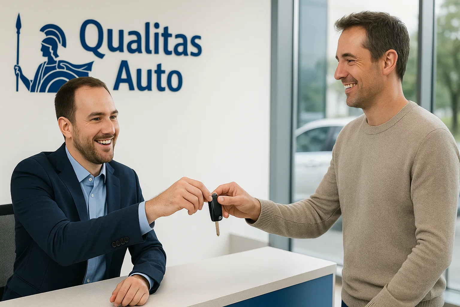 Entrega de coche sustitución en Qualitas Auto.