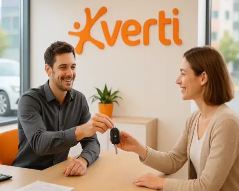 Entrega de coche sustitución en oficina de Verti Seguros.